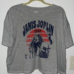 Fantality Corp. 1969 Janis Joplin printed graphic cropped top. XL
